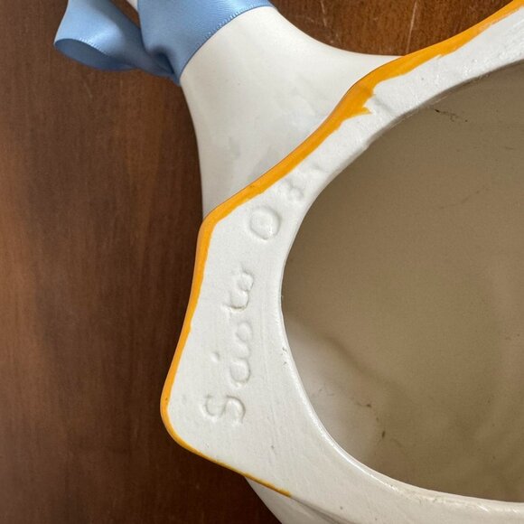 Vintage Ceramic Cottage Duck, Blue Ribbon Goose - Picture 8 of 8